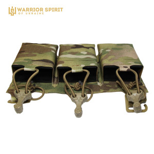 Панель под магазин с фиксатором тройной Warrior Spirit WS3-Profi Multicam. Photo 2